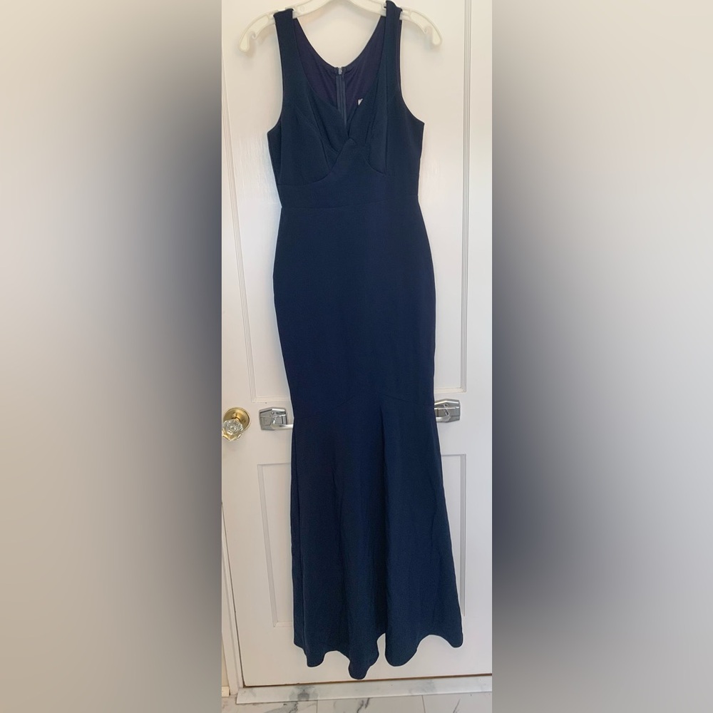 Navy fitted formal gown size small